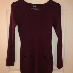 Maroon Sweater Dress